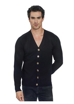 William de Faye Kardigan w kolorze czarnym ze sklepu Limango Polska w kategorii Swetry męskie - zdjęcie 170934528
