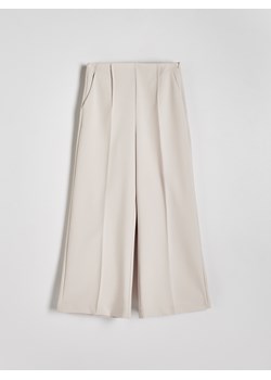 Reserved - Spodnie culotte z wiskozą - beżowy ze sklepu Reserved w kategorii Spodnie damskie - zdjęcie 170937668