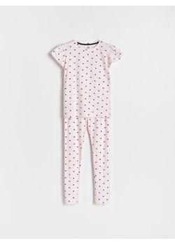Reserved - Dwuczęściowa piżama w groszki - pastelowy róż ze sklepu Reserved w kategorii Piżamy dziecięce - zdjęcie 170937719