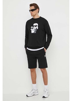 Karl Lagerfeld bluza bawełniana męska kolor czarny z nadrukiem 542941.705063 ze sklepu ANSWEAR.com w kategorii Bluzy męskie - zdjęcie 170938329
