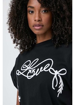 Pinko t-shirt bawełniany damski kolor czarny 103138 A1XD ze sklepu ANSWEAR.com w kategorii Bluzki damskie - zdjęcie 170938397