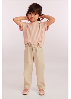 H & M - Top z dzianiny w prążki - Pomarańczowy ze sklepu H&M w kategorii Bluzki dziewczęce - zdjęcie 170939396