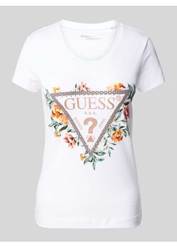 T-shirt z nadrukowanym motywem i logo model ‘TRIANGLE FLOWERS’ ze sklepu Peek&Cloppenburg  w kategorii Bluzki damskie - zdjęcie 170939449