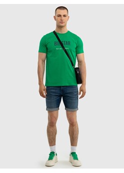 Koszulka męska o klasycznym kroju zielona Bruno 301 ze sklepu Big Star w kategorii T-shirty męskie - zdjęcie 170939476