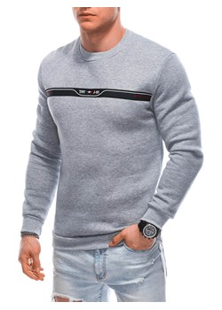 Bluza męska bez kaptura 1660B - szara ze sklepu Edoti w kategorii Bluzy męskie - zdjęcie 170939518