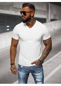 T-shirt męski slim fit biały OZONEE NB/MT3099 ze sklepu ozonee.pl w kategorii T-shirty męskie - zdjęcie 170941439