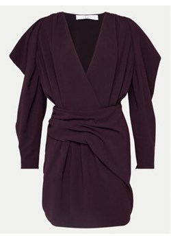 IRO Sukienka koktajlowa Sofi AR132 Bordowy Regular Fit ze sklepu MODIVO w kategorii Sukienki - zdjęcie 170942446