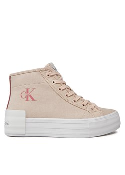 Sneakersy Calvin Klein Jeans Bold Vulc Flatf Mid Cs Ml Btw YW0YW01392 Whisper Pink/Ash Rose/Bright White 0K6 ze sklepu eobuwie.pl w kategorii Trampki damskie - zdjęcie 170943226