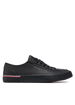 Sneakersy Tommy Hilfiger Corporate Vulc Leather FM0FM04953 Czarny ze sklepu eobuwie.pl w kategorii Trampki męskie - zdjęcie 170943525