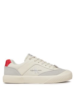 Sneakersy Calvin Klein Jeans Skater Vulc Low Mix Mg Btw YM0YM00916 Creamy White/Oyster Mushroom/Flery ze sklepu eobuwie.pl w kategorii Trampki męskie - zdjęcie 170943808