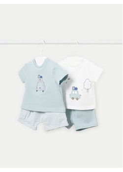 Mayoral Komplet 2 t-shirtów i spodenek 1627 Niebieski Regular Fit ze sklepu MODIVO w kategorii Komplety niemowlęce - zdjęcie 170945046