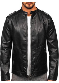 Czarna skórzana kurtka męska Denley 11Z8020 ze sklepu Denley w kategorii Kurtki męskie - zdjęcie 170945307
