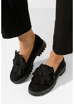 Czarne mokasyny na grubej podeszwie Camelea ze sklepu Zapatos w kategorii Mokasyny damskie - zdjęcie 170945836