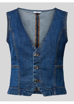 Kamizelka jeansowa z listwą guzikową model ‘Komma’ ze sklepu Peek&Cloppenburg  w kategorii Kamizelki damskie - zdjęcie 170946776