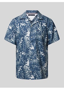 Koszula casualowa o kroju slim fit z lnu ze wzorem na całej powierzchni ze sklepu Peek&Cloppenburg  w kategorii Koszule męskie - zdjęcie 170946816