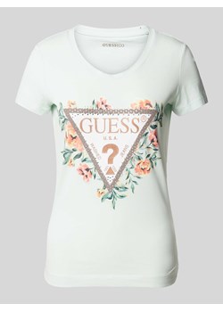 T-shirt z nadrukowanym motywem i logo model ‘TRIANGLE FLOWERS’ ze sklepu Peek&Cloppenburg  w kategorii Bluzki damskie - zdjęcie 170947109
