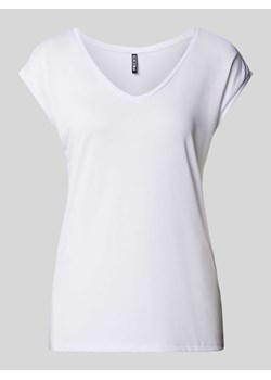 T-shirt z dekoltem w serek model ‘KAMALA’ ze sklepu Peek&Cloppenburg  w kategorii Bluzki damskie - zdjęcie 170947135