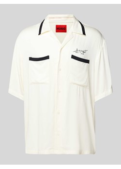 Koszula casualowa o kroju relaxed fit z wiskozy z rękawem o dł. 1/2 model ‘Efino’ ze sklepu Peek&Cloppenburg  w kategorii Koszule męskie - zdjęcie 170947185