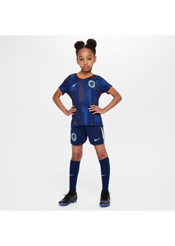 Trzyczęściowy strój piłkarski dla małych dzieci Nike Holandia Stadium 2024 (wersja wyjazdowa) – replika - Niebieski ze sklepu Nike poland w kategorii Komplety dziewczęce - zdjęcie 170947487