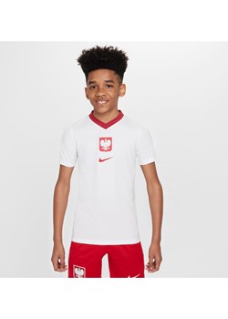 Koszulka piłkarska z krótkim rękawem dla dużych dzieci Nike Dri-FIT Polska 2024/25 (wersja domowa) - Biel ze sklepu Nike poland w kategorii T-shirty chłopięce - zdjęcie 170947565