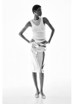 H & M - Powlekana spódnica - Srebrny ze sklepu H&M w kategorii Spódnice - zdjęcie 170948609
