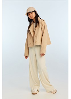 H & M - Spodnie z kreszowanego dżerseju - Beżowy ze sklepu H&M w kategorii Spodnie dziewczęce - zdjęcie 170948639
