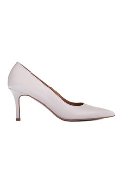 Marco Shoes Eleganckie szpilki z miękkiej skóry białe ze sklepu ButyModne.pl w kategorii Czółenka - zdjęcie 170948777