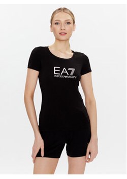 EA7 Emporio Armani T-Shirt 8NTT66 TJFKZ 0218 Czarny Slim Fit ze sklepu MODIVO w kategorii Bluzki damskie - zdjęcie 170951545