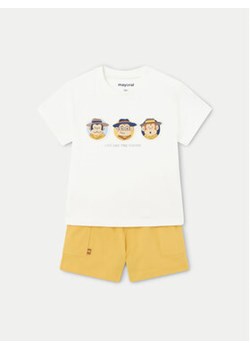 Mayoral Komplet t-shirt i spodenki 1654 Żółty Regular Fit ze sklepu MODIVO w kategorii Komplety niemowlęce - zdjęcie 170951595