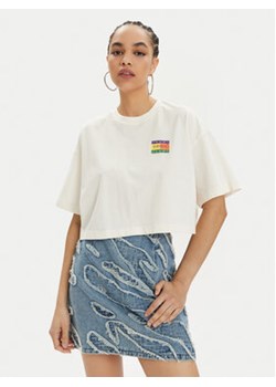 Tommy Jeans T-Shirt Summer Flag DW0DW18141 Biały Oversize ze sklepu MODIVO w kategorii Bluzki damskie - zdjęcie 170951826