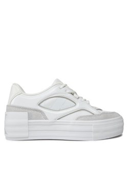 Calvin Klein Jeans Sneakersy Bold Vulc Flatf Lace Mix Mg Lum YW0YW01295 Biały ze sklepu MODIVO w kategorii Buty sportowe damskie - zdjęcie 170952716