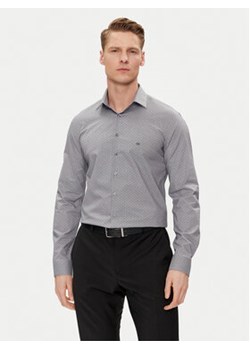 Calvin Klein Koszula K10K112587 Szary Slim Fit ze sklepu MODIVO w kategorii Koszule męskie - zdjęcie 170953066