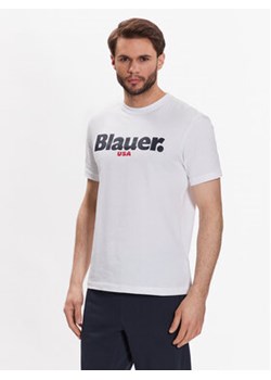 Blauer T-Shirt 23SBLUH02104 004547 Biały Regular Fit ze sklepu MODIVO w kategorii T-shirty męskie - zdjęcie 170953088