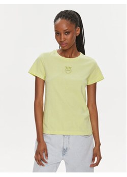Pinko T-Shirt 100355 A1NW Żółty Regular Fit ze sklepu MODIVO w kategorii Bluzki damskie - zdjęcie 170953105