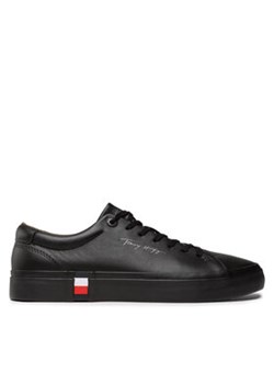 Tommy Hilfiger Sneakersy Corporate Modern Vulc Leather FM0FM03727 Czarny ze sklepu MODIVO w kategorii Trampki męskie - zdjęcie 170953348
