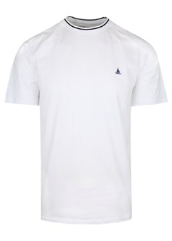 Jednokolorowa Męska Koszulka (T-Shirt) - Pako Jeans - Biała TSPJNScobaltBI ze sklepu JegoSzafa.pl w kategorii T-shirty męskie - zdjęcie 170955635