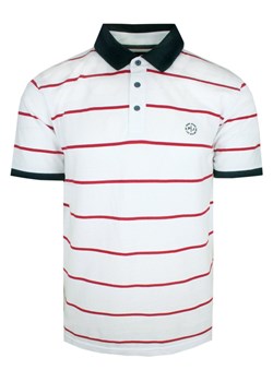 Koszulka Polo, Męska - Pako Jeans - Biała, Czerwone Prążki TSPJNSpoloMITTbi ze sklepu JegoSzafa.pl w kategorii T-shirty męskie - zdjęcie 170955639