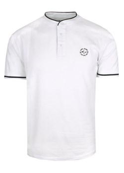 Męska Koszulka (T-Shirt) na Guziki - Pako Jeans - Biała TSPJNSfortBI ze sklepu JegoSzafa.pl w kategorii T-shirty męskie - zdjęcie 170955647
