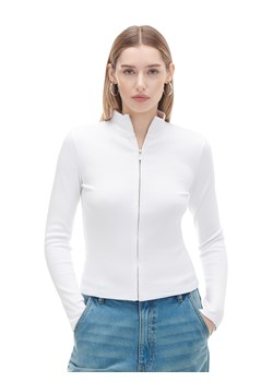 Cropp - Biała bluzka z zapięciem - biały ze sklepu Cropp w kategorii Bluzki damskie - zdjęcie 170958355