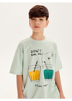Sinsay - Koszulka z nadrukiem - zielony ze sklepu Sinsay w kategorii T-shirty chłopięce - zdjęcie 170958867