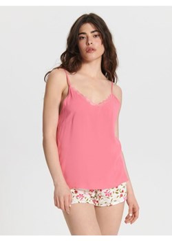 Sinsay - Piżama dwuczęściowa z wiskozy - różowy ze sklepu Sinsay w kategorii Piżamy damskie - zdjęcie 170958945