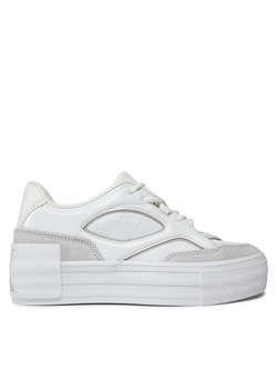 Sneakersy Calvin Klein Jeans Bold Vulc Flatf Lace Mix Mg Lum YW0YW01295 Biały ze sklepu eobuwie.pl w kategorii Buty sportowe damskie - zdjęcie 170962625