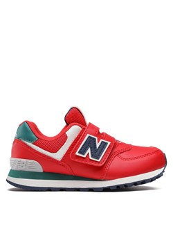 Sneakersy New Balance PV574CU Czerwony ze sklepu eobuwie.pl w kategorii Buty sportowe dziecięce - zdjęcie 170962949