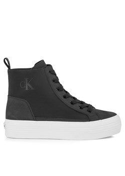 Sneakersy Calvin Klein Jeans Bold Vulc Mid Flatform Laceup Wn YW0YW01270 Black/Bright White BEH ze sklepu eobuwie.pl w kategorii Trampki damskie - zdjęcie 170962958