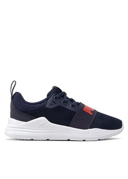 Sneakersy Puma Wired Run Ps 374216 21 Granatowy ze sklepu eobuwie.pl w kategorii Buty sportowe dziecięce - zdjęcie 170963736