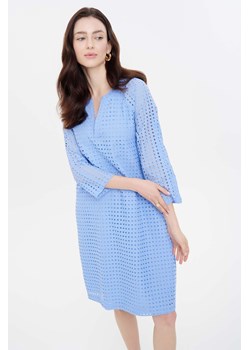 Bawełniana sukienka damska krótka - niebieska ze sklepu 5.10.15 w kategorii Sukienki - zdjęcie 170964177