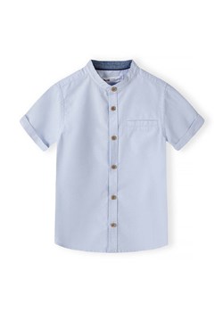 Koszula ze stójką i krótkim rękawem dla chłopca- błękitna ze sklepu 5.10.15 w kategorii Koszule chłopięce - zdjęcie 170964178