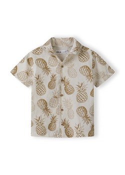 Lniana koszula dla chłopca z krótkim rękawem- ananasy ze sklepu 5.10.15 w kategorii Koszule chłopięce - zdjęcie 170964237