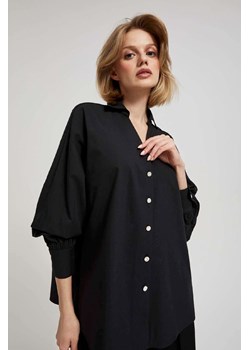 Damska koszula czarna gładka z bufiastymi rękawami ze sklepu 5.10.15 w kategorii Koszule damskie - zdjęcie 170964289