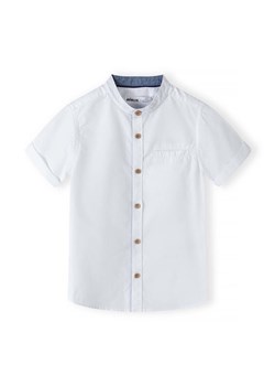 Koszula biała ze stójką i krótkim rękawem dla chłopca ze sklepu 5.10.15 w kategorii Koszule chłopięce - zdjęcie 170964378